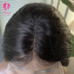 4*4 Lace Closures Wigs Nature Black Body Wave Wigs 180% Density