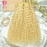 YiWigs Deep Curly Human Hair Double Drawn Natural 12A Grade Virgin Weave Human Hair Raw Bundles