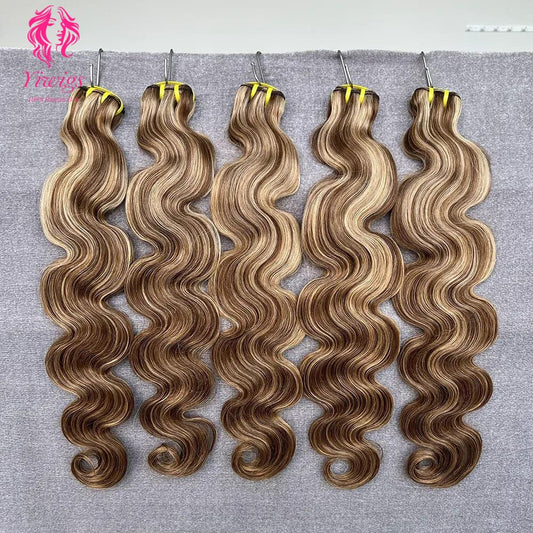 YiWigs Body Wave #P4-27 Human Hair Double Drawn Natural 12A Grade Virgin Weave Human Hair Raw Bundles