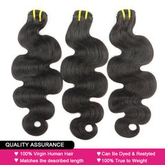 Yiwigs Body Wave Human Hair Bundles Double Weft 12A Grade 100% Virgin Cuticle Aligned Hair Weave Bundles Natural Color for Salon Wholesale