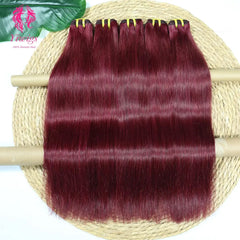 YiWigs Straight #99J Human Hair Double Drawn Natural 12A Grade Virgin Weave Human Hair Raw Bundles
