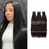 Yiwigs Silk Straight Hair Bundles 12A Grade 100% Virgin Cuticle Aligned Human Hair Natural Weaving
