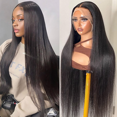 Glueless Straight 4*4Transparent Lace Closure Wigs For Women YiWigs