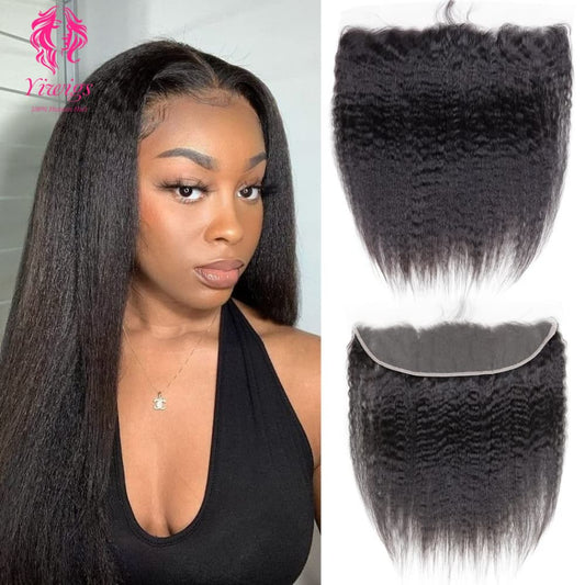 YiWigs 4*4 Transparent HD Lace Closure 10A Closure Human Hair 100% Unprocessed Virgin Lace Closure Human Hair Pre Plucked with Baby Hair Natural Black
