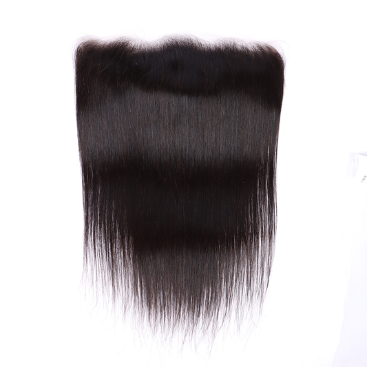 Straight Weave 3 Double Drawn Bundles With 13*4 HD Lace Frontal Unprocessed High Quality Human Hair YiWigs