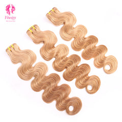 Yiwigs #27 Color Body Wave Hair Bundles 12A Grade 100% Virgin Cuticle Aligned Human Hair Natural Weaving