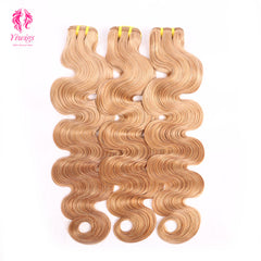 Yiwigs #27 Color Body Wave Hair Bundles 12A Grade 100% Virgin Cuticle Aligned Human Hair Natural Weaving