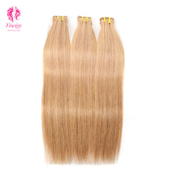 Yiwigs #27 Color Straight Hair Bundles 12A Grade 100% Virgin Cuticle Aligned Human Hair Natural Weaving