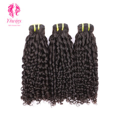 Yiwigs Pixie Curly Hair Bundles 12A Grade 100% Virgin Cuticle Aligned Human Hair Weaving Natural Color