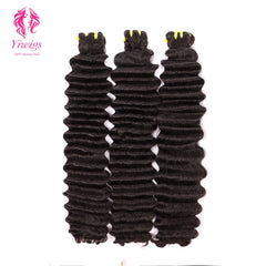 Yiwigs Double Drawn Deep Wave Hair Bundles 12A Grade 100% Virgin Cuticle Aligned Human Hair Natural Color