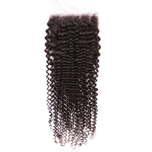 Kinky Curly Wave Human Hair Sew In 5*5 HD Lace Closure YiWigs