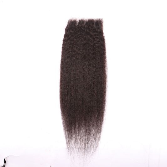 Kinky Straight 5*5 HD Lace Closure Human Virgin Hair YiWigs