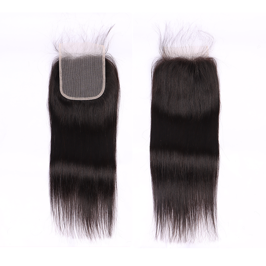 Straight Human Hair 4*4 Transparent Lace Closure Human Hair Closure YiWigs