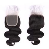 100% Human Virgin Hair Body Wave 4*4 Transparent Lace Closure YiWigs