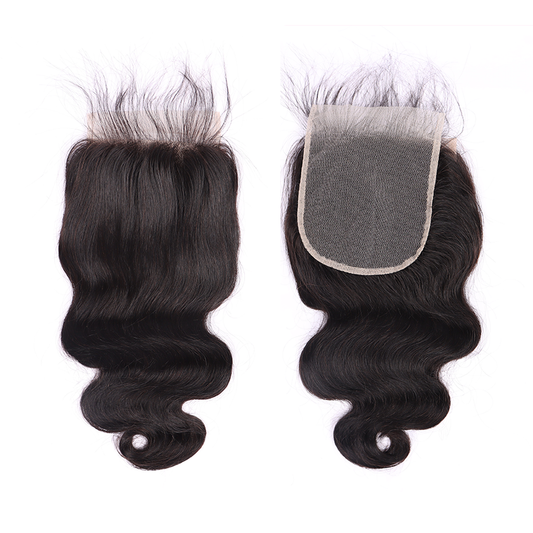 100% Human Virgin Hair Body Wave 5*5 Transparent Lace Closure YiWigs