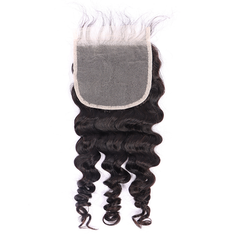 10-22 inch Deep Wave Hair Virgin Human Hair 5*5 Transparent Lace Closure YiWigs