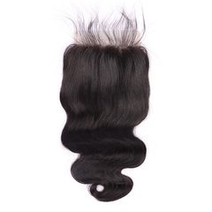 100% Human Virgin Hair Body Wave 5*5 Transparent Lace Closure YiWigs