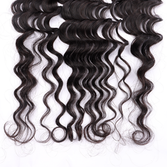 100% Human Virgin Hair Deep Wave 13*4 Transparent Lace Frontal YiWigs