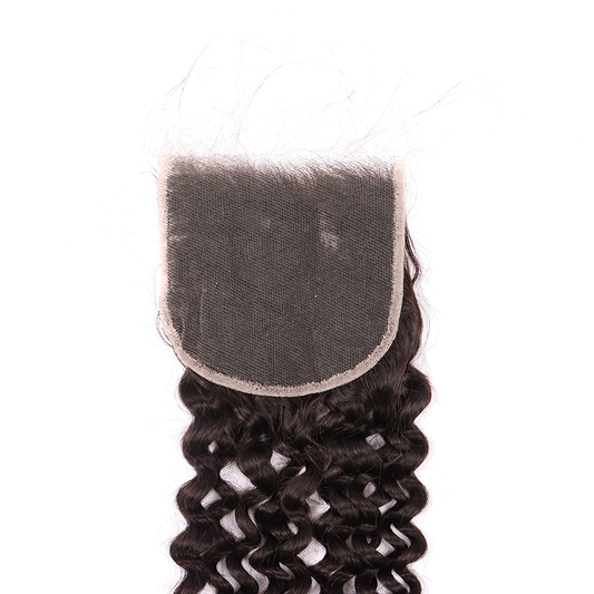 Deep Curly Wave 5*5 Hair HD Transparent Lace Closure Human Virgin Hair YiWigs