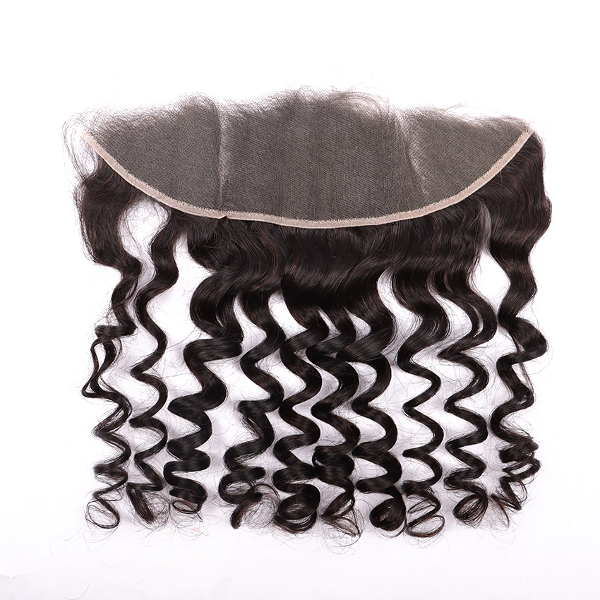 Deep Wave Virgin Human Hair 13*4 HD Lace Frontal Relaxed Hair YiWigs