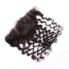 Deep Wave Virgin Human Hair 13*4 HD Lace Frontal Relaxed Hair YiWigs