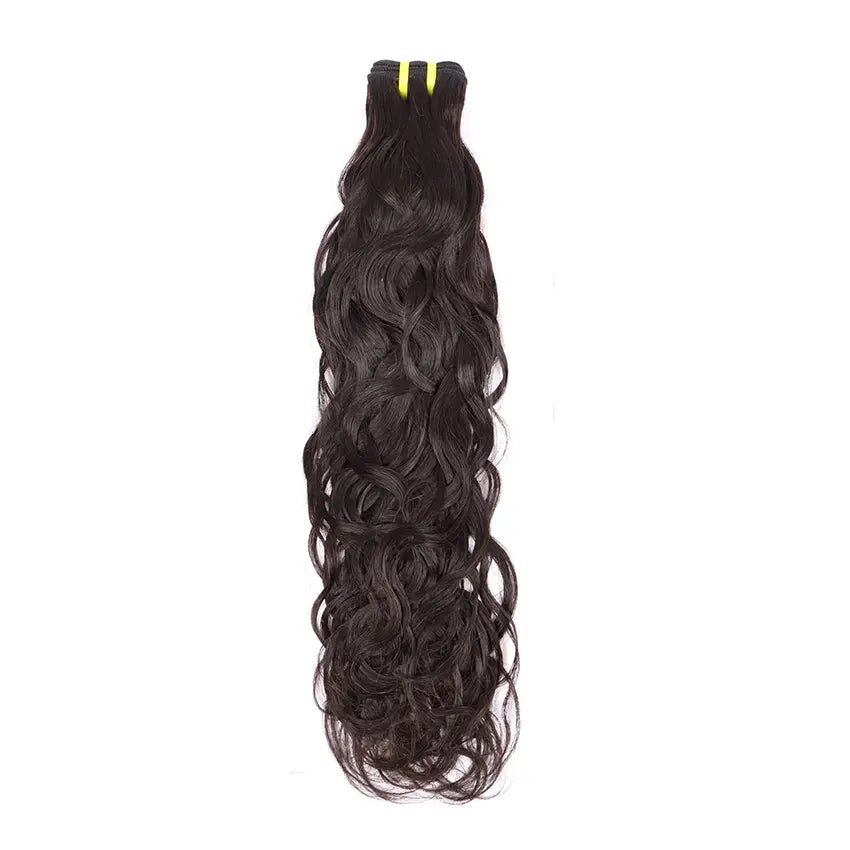 Unprocessed Virgin Human Hair Natural Black Water Wave Hair Single Bundle YiWigs