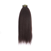 Kinky Straight Weave Human Virgin Hair Natural Black Set YiWigs