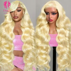 YiWigs #613 Blonde Body Wave Wigs 13*4 Lace Front Human Hair Wigs 613 HD Lace Frontal Wig With Baby Hair