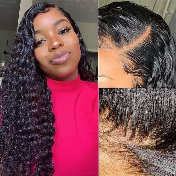 Deep Curly 13*4 Wigs For Women Invisible Lace Front Wig YiWigs