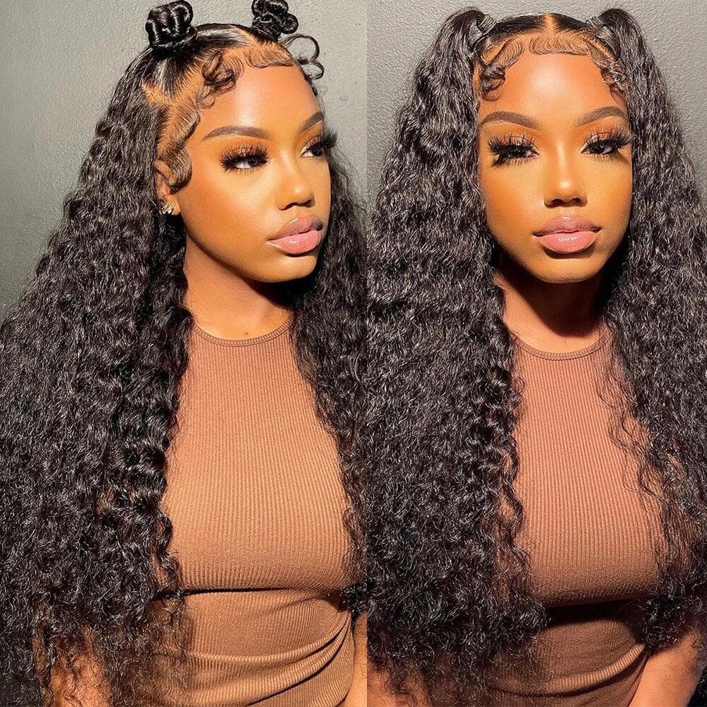 Deep Wave Long Hair Transparent Invisible Lace 13*4 Wigs For Women Human Hair Long Wigs YiWigs