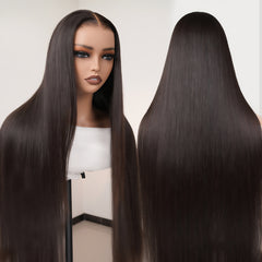YiWigs Straight HD Lace Front Human Hair Wigs Double Drawn Hair 13x4 Transparent Lace Hair Wigs Pre Plucked Wigs For Women