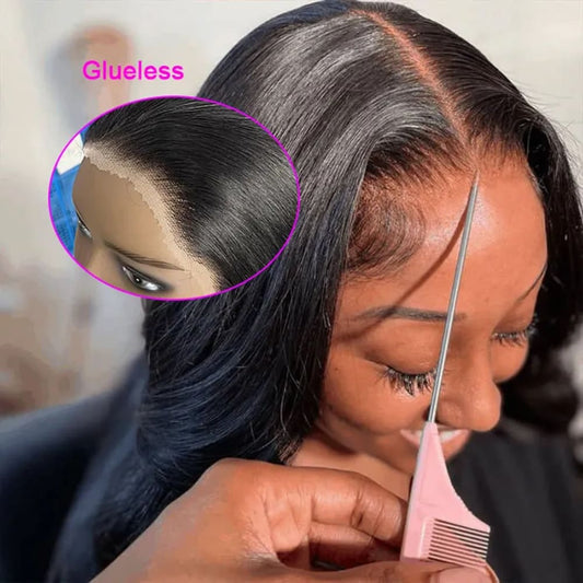 YiWigs Glueless Wigs Human Hair Lace Front Brazilian Straight 13*4 Lace Closure Wig Ready to Wear Pre Cut Pre Plucked Wigs