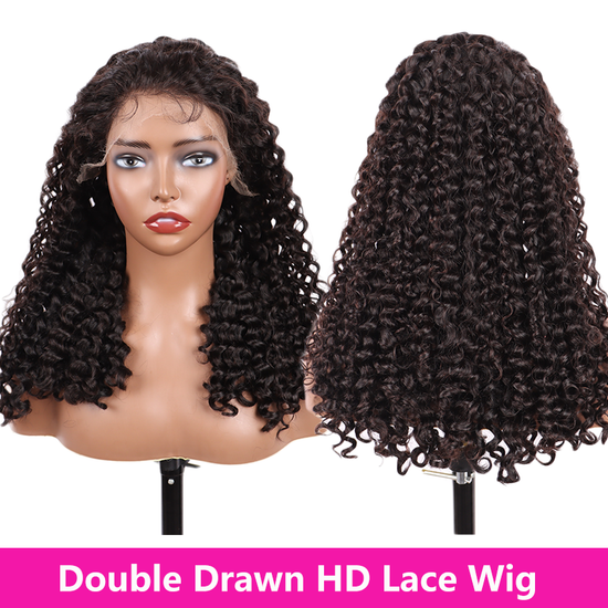 Deep Curly Wigs For Women Human Double Drawn Hair HD 13*4 Lace Front Wig YiWigs