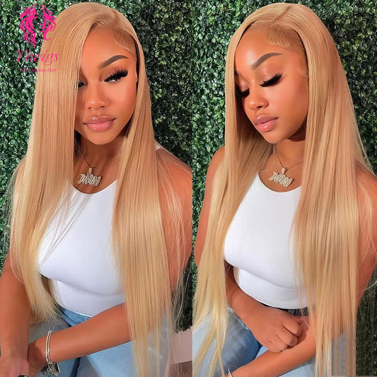 YiWigs #27 Honey Blonde Wig Colored Straight 13*4 HD Transparent Lace Front Wigs 100% Human Hair Wigs