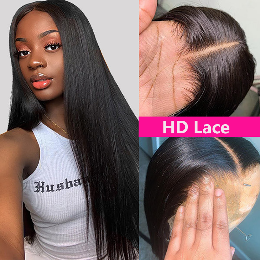 Glueless Straight 4*4Transparent Lace Closure Wigs For Women YiWigs