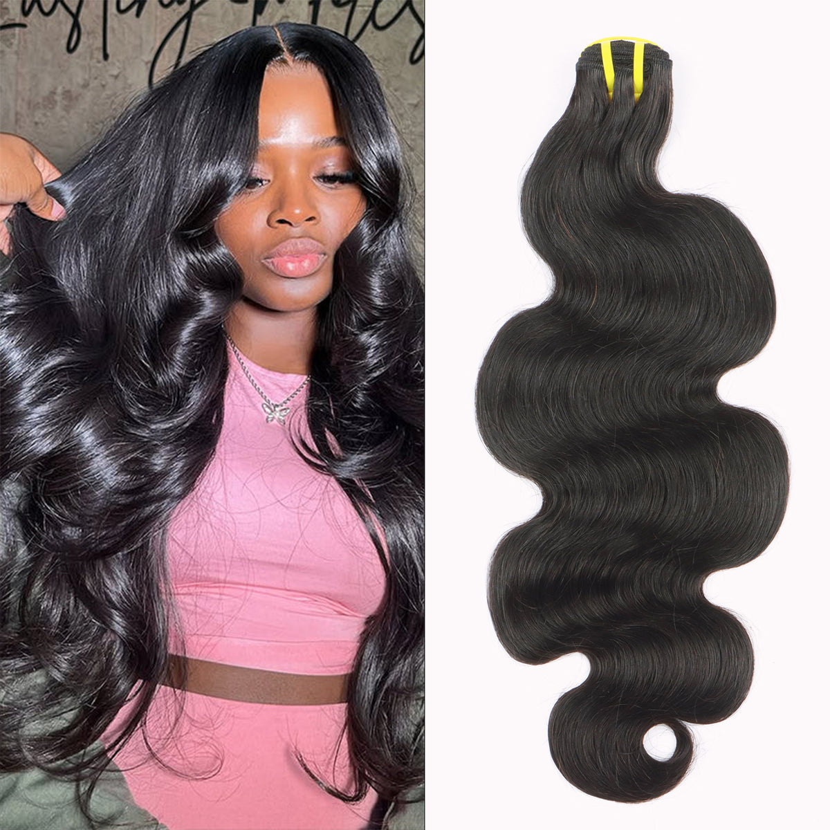 Yiwigs Body Wave Human Hair Bundles Double Weft 12A Grade 100% Virgin Cuticle Aligned Hair Weave Bundles Natural Color for Salon Wholesale