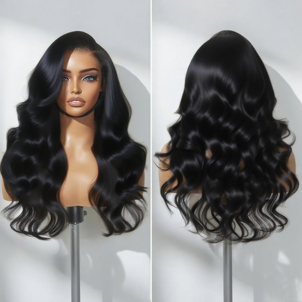 YiWigs 13*4 Real HD Lace Wig 200% Density Human Hair Wigs Pre Plucked Vivid Clean Hairline Ultra-thin Invisible Lace Wig 10-30''