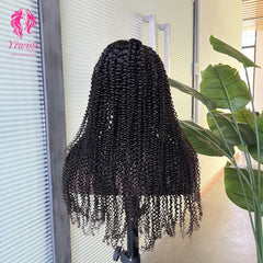 4*4 Lace Closures Wigs Nature Black Deep Curly Wigs 180% Density