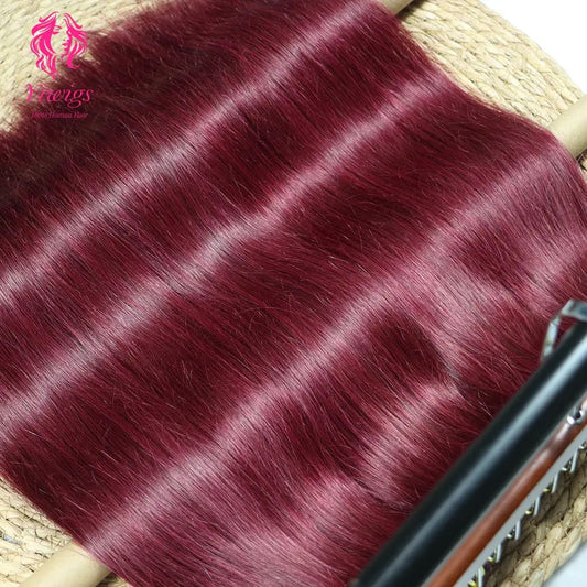 YiWigs Straight #99J Human Hair Double Drawn Natural 12A Grade Virgin Weave Human Hair Raw Bundles