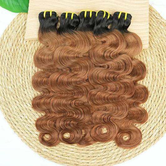 YiWigs Body Wave #1B-30 Human Hair Double Drawn Natural 12A Grade Virgin Weave Human Hair Raw Bundles