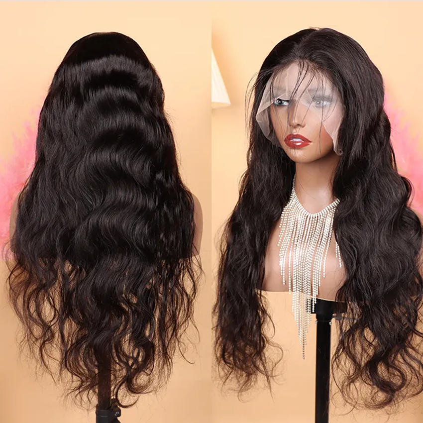 Body Wave 4*4 Lace Closure Wig Real Human Hair Wigs Preplucked With Natural Hairline YiWigs