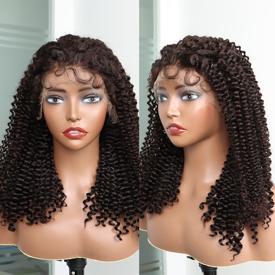 Kinky Curly Wigs For Women Human Double Drawn Hair HD 13*4 Lace Front Wig YiWigs