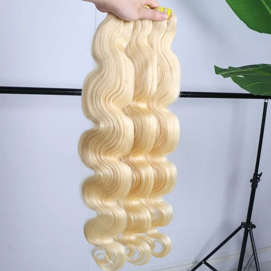 YiWigs Body Wave #613 Blonde Human Hair Double Drawn Natural 12A Grade Virgin Weave Human Hair Raw Bundles