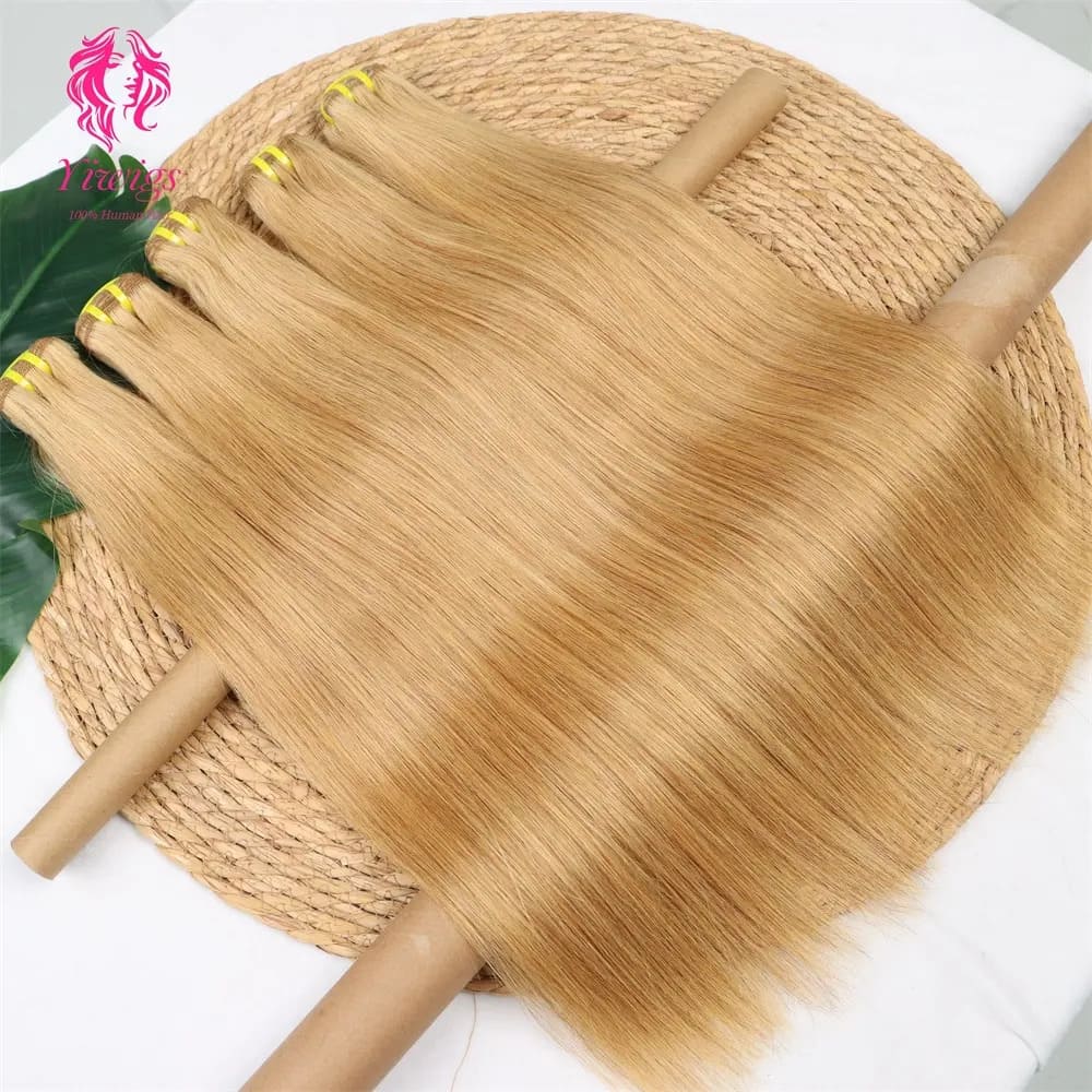 YiWigs Straight Human Hair Double Drawn Natural 12A Grade Virgin Weave Human Hair Raw Bundles
