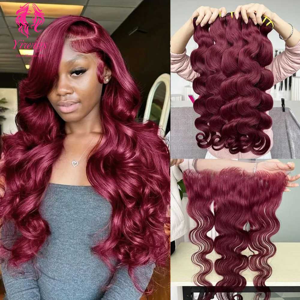 YiWigs Body Wave Human Hair Double Drawn Natural 12A Grade Virgin Weave Human Hair Raw Bundles