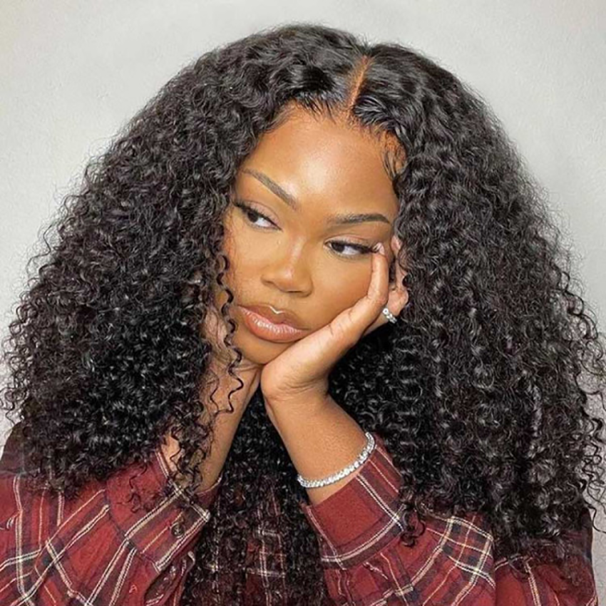 Kinky Curly Wigs 4*4 Lace Front Wig Affordable Glueless Curly Wigs YiWigs
