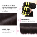 Virgin Human Hair 8-30 Inch Straight Natural Black One Bundle Set YiWigs
