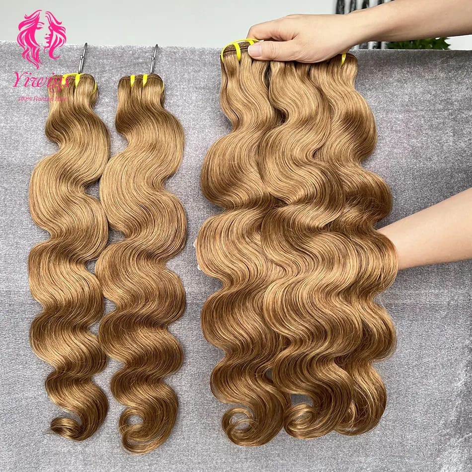 YiWigs Body Wave Human Hair Double Drawn Natural 12A Grade Virgin Weave Human Hair Raw Bundles