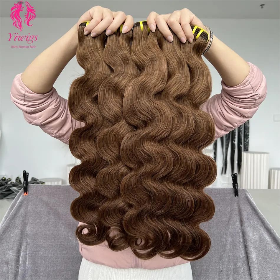 YiWigs Body Wave Human Hair Double Drawn Natural 12A Grade Virgin Weave Human Hair Raw Bundles