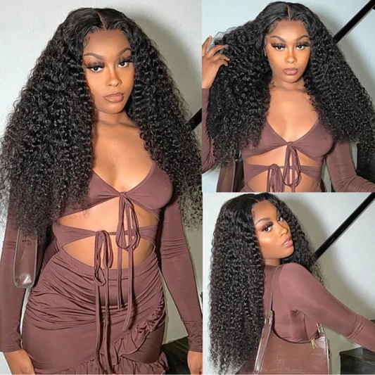 Kinky Curly 13*4 Wigs For Women Invisible Lace Front Wig YiWigs